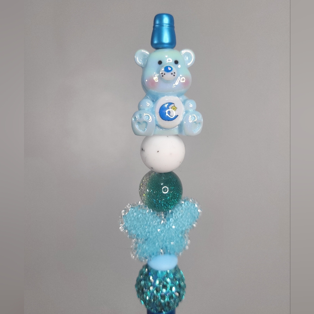 Bedtime Bear Pencil from The Care Bears, Blue. Handmade.